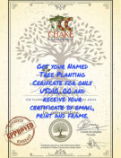 A Signed Certificate For Tree Sponsors